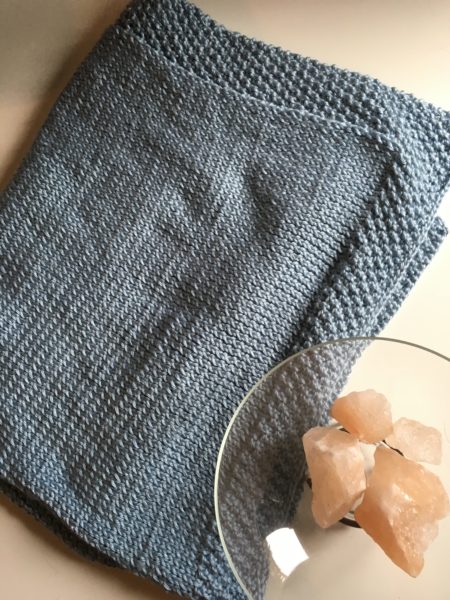 Seed Stitch Baby Blanket Knitting Pattern from Knitting in the Park