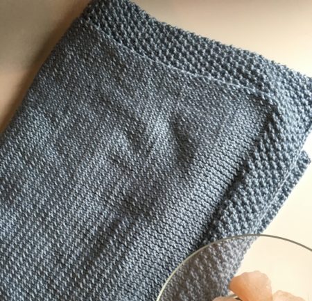 Double Seed Stitch Baby Blanket