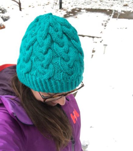 Trail Hiking Hat Pattern - Hat Pattern with Big Braided Cables