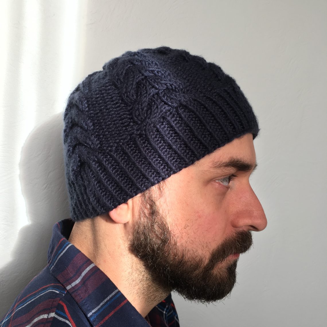 Free Chevron Men's Knit Hat Pattern from Knitting in the Park