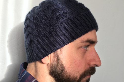 Free Chevron Men's Knit Hat Pattern from Knitting in the Park