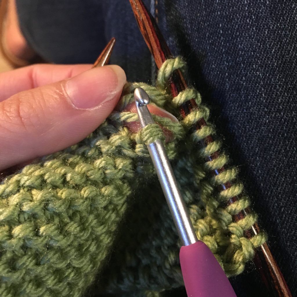 Catching a dropped stitch when Knitting