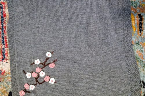 Seed Stitch Blanket Sprouts Blossoms