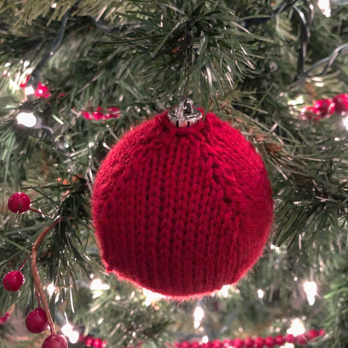 knitted christmas ornament covers