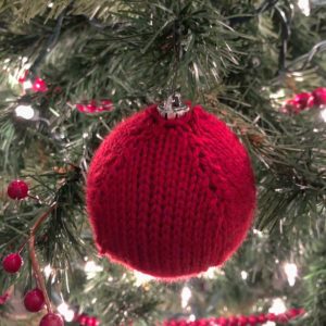 knitted christmas ornament covers