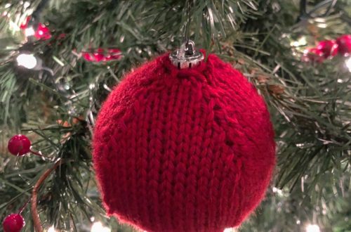 knitted christmas ornament covers