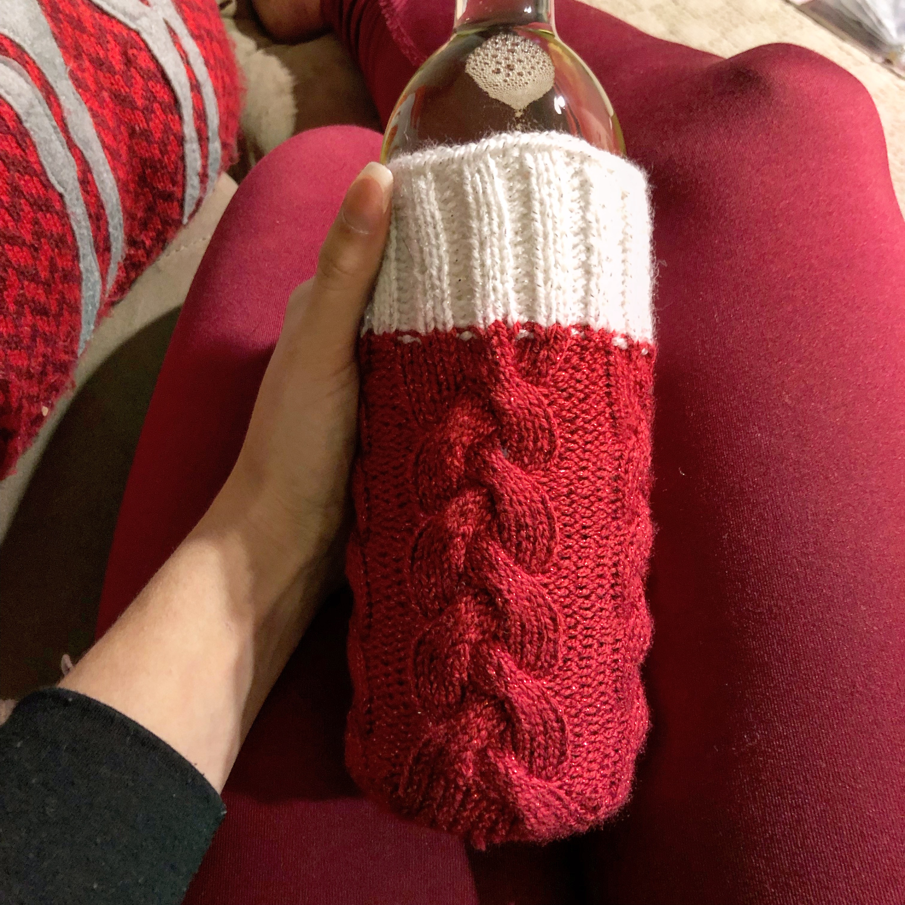 Christmas Wine Bottle Sweater