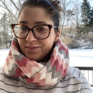 Clara Cowl with Chevrons - free knitting pattern