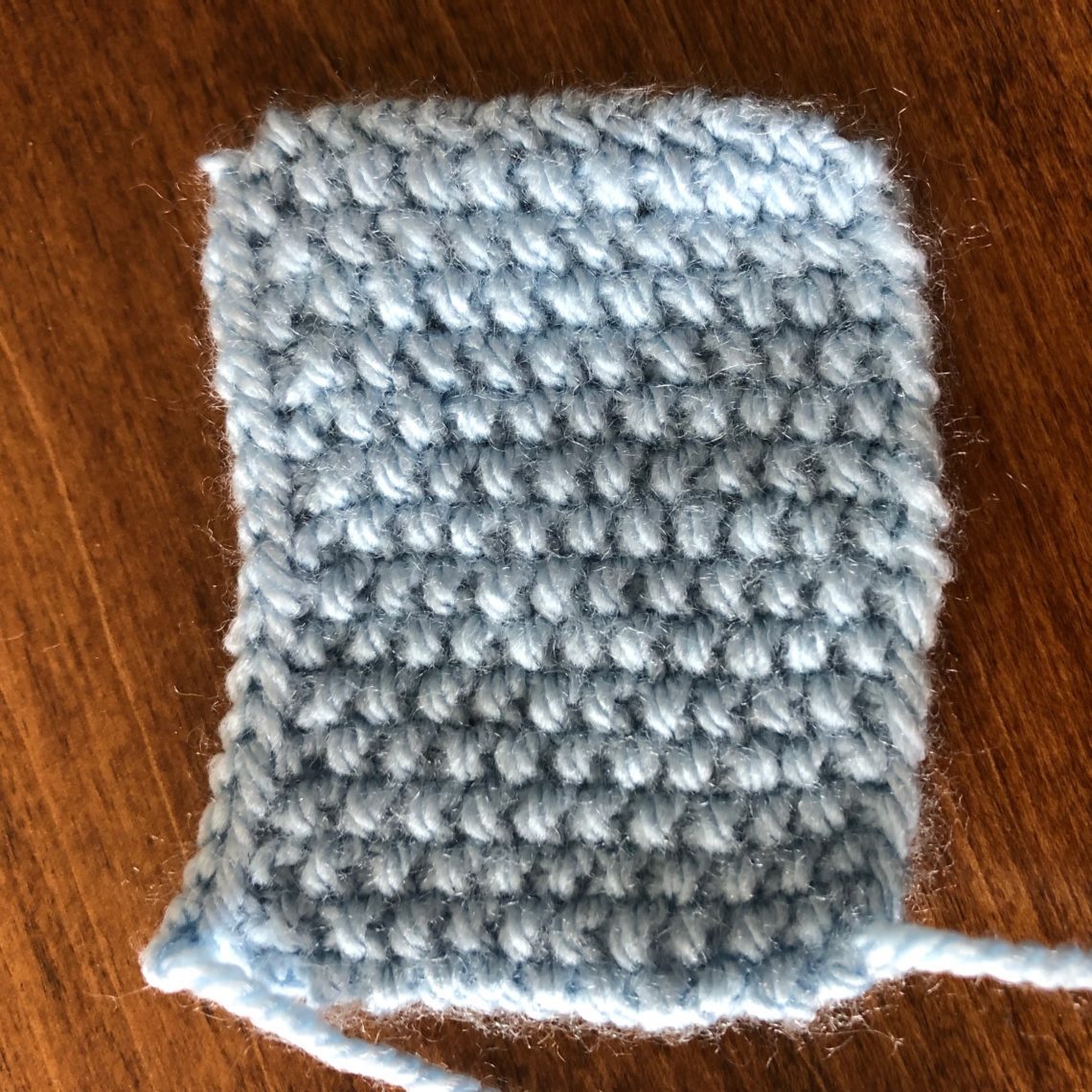 Seed Stitch with Knitting in the Park