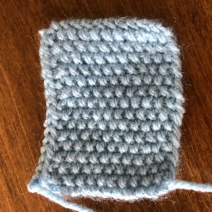Seed Stitch with Knitting in the Park