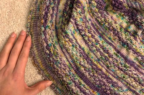 Dashing in Fasching Shawl Knitting Pattern