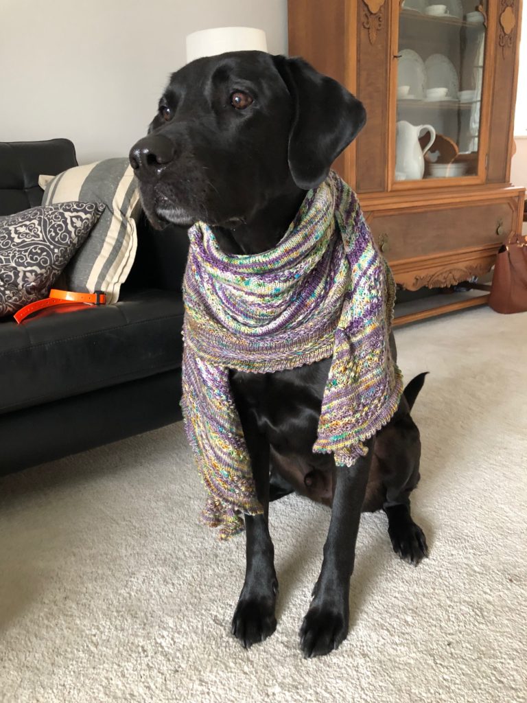 Dashing in Fasching spring shawl knitting pattern