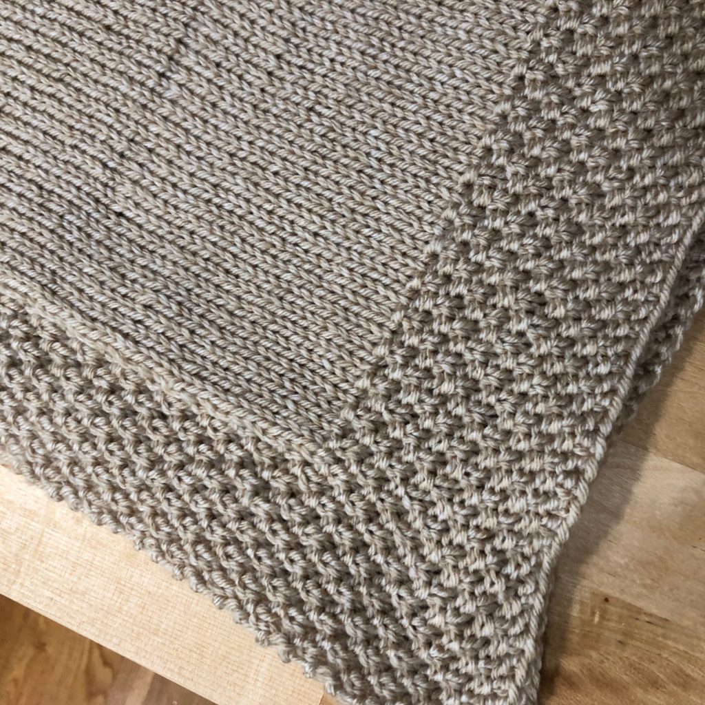 Detail of Double Seed Stitch Baby Blanket