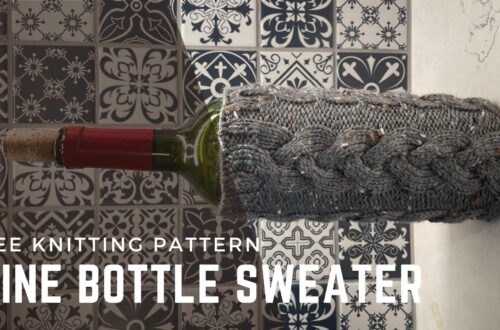 Get the braided wine bottle sweater knitting pattern for free here