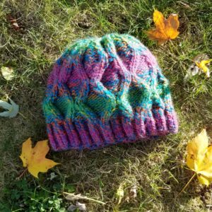 Diamond Cable Hat Knitting Pattern from Knitting in the Park