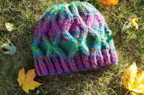 Diamond Cable Hat Knitting Pattern from Knitting in the Park