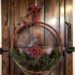 Christmas Bicycle Wheel Wreath
