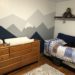 The mountain mural in the nursery