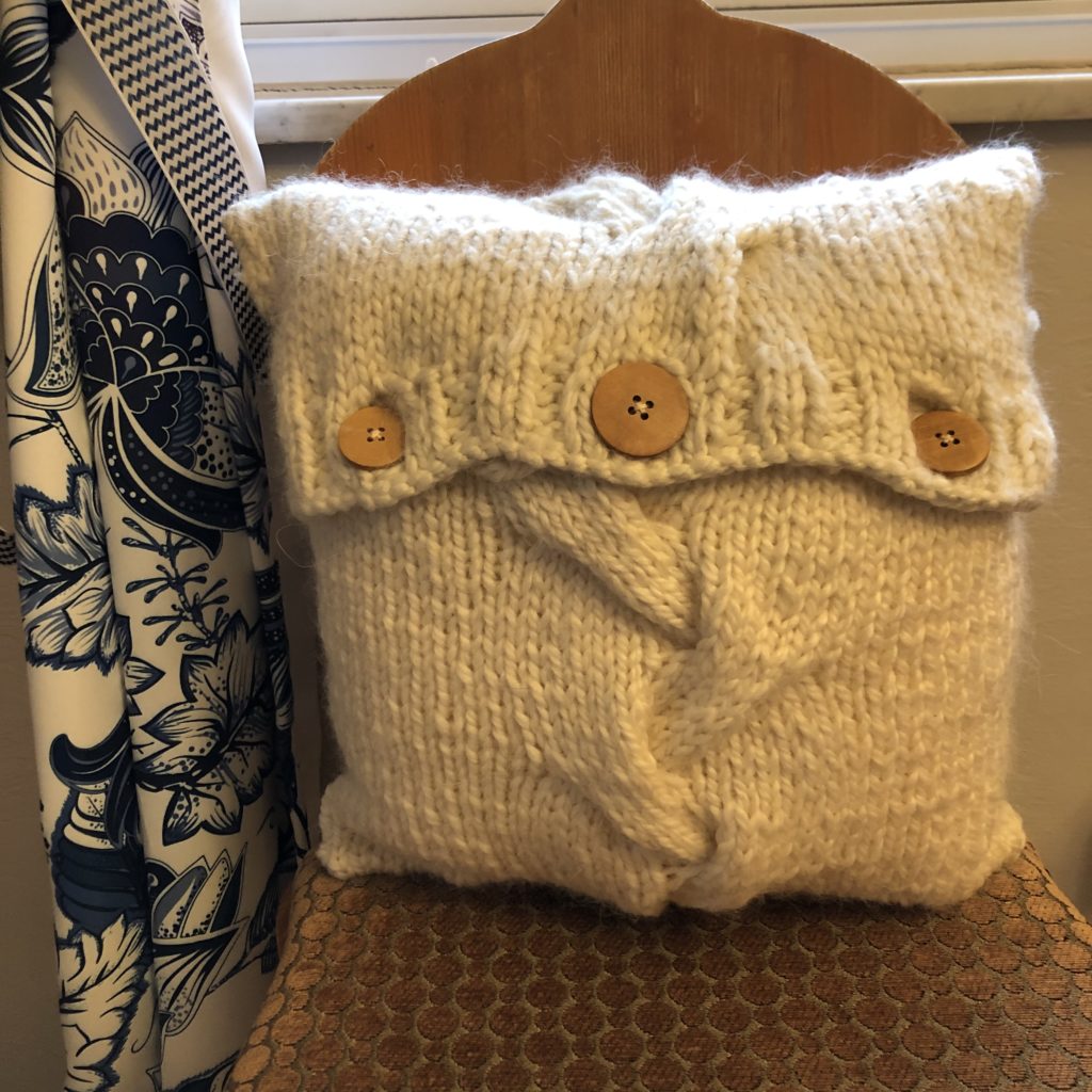 Knitting Pillowcases with Knitting in the Park