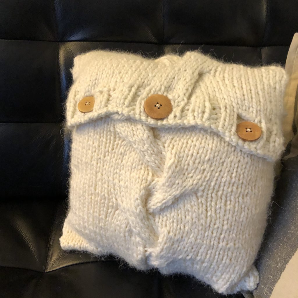 Knitting Pillowcases with Knitting in the Park