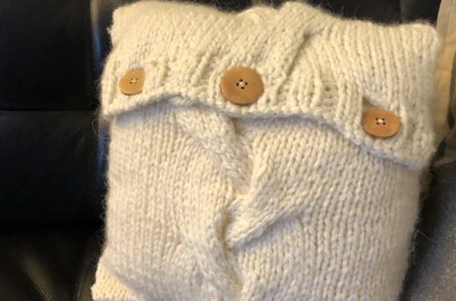 Knitting Pillowcases with Knitting in the Park