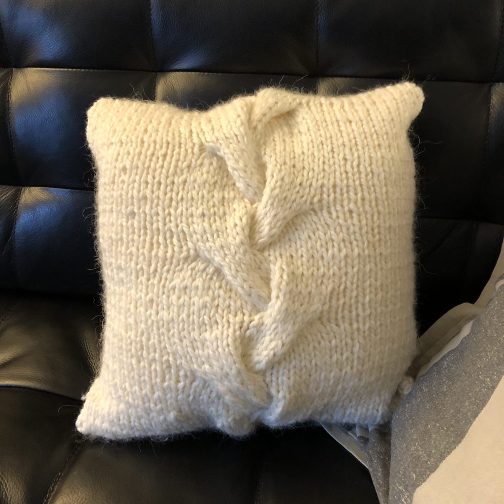 Knitting Pillowcases with Knitting in the Park