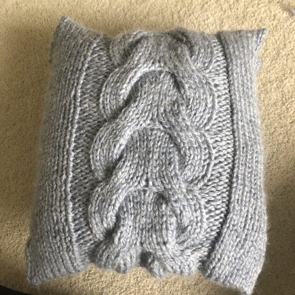 Chunky Cable Pillowcase Knitting Pattern Free from Knitting in the Park