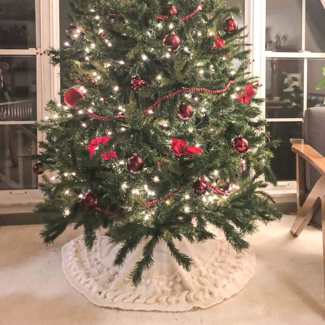 White skirt for christmas tree cheap
