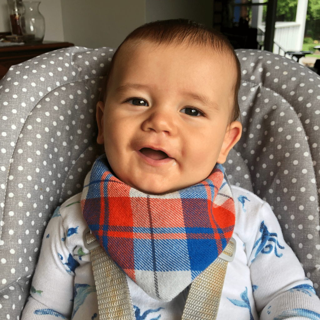 Up-cycled Flannel Shirt into a Baby Bandana Bib