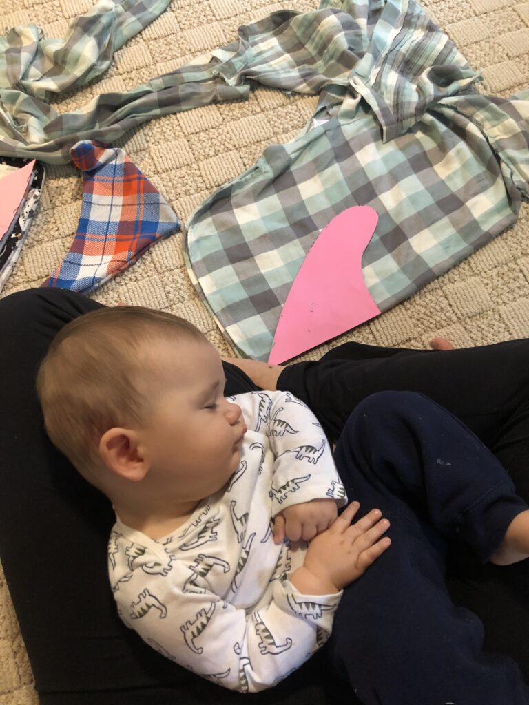 Cutting Fabric for Baby Bandana Bibs