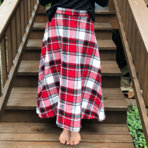 My first circle skirt and first sewing project on the Husqvarna Viking Jade 20