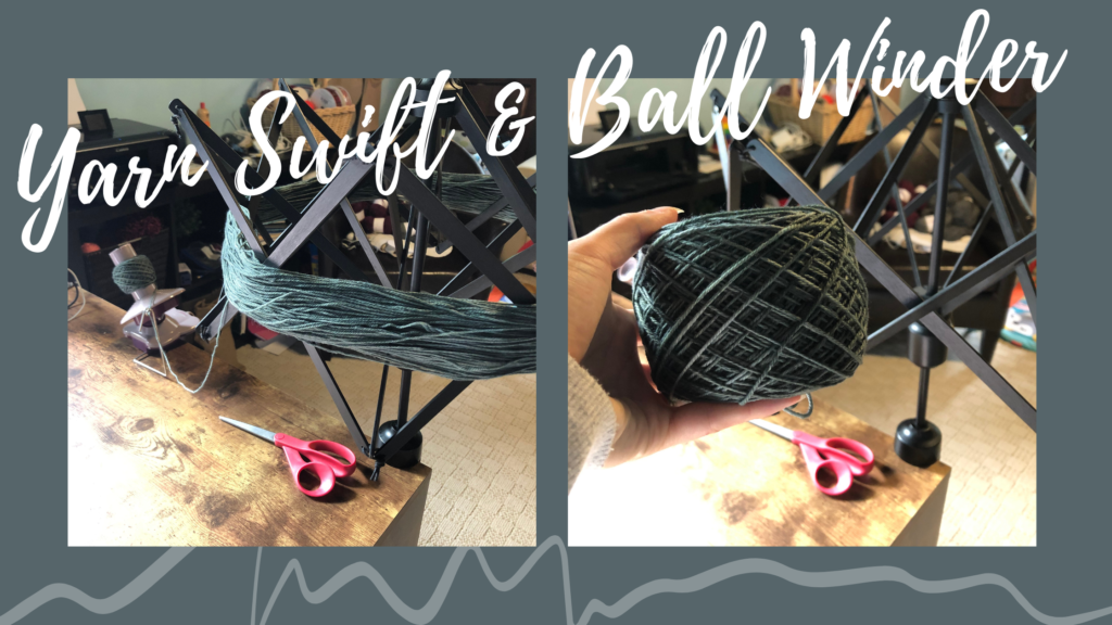 Learn more about using a yarn swift and ball winder from Knitting in the Park