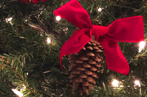 DIY Pinecone Ornament From Knitting in the Park