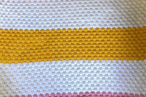 Bubble Stitch Baby Blanket Featured Image - Knitting in the Park