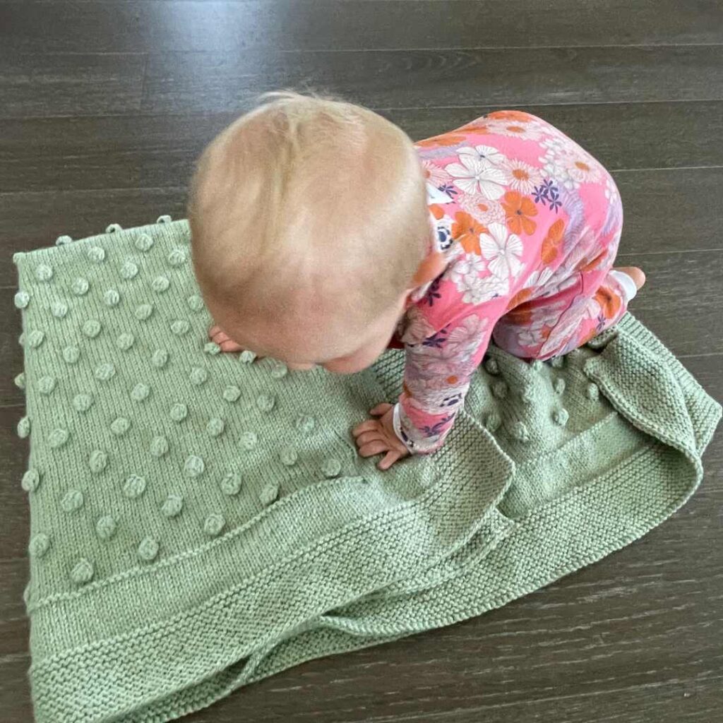 Bramble Berry Baby blanket Knitting Pattern - Free on Knitting in the Park.