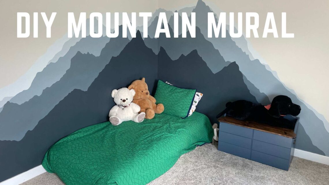 How to paint a DIY Mountain Mural