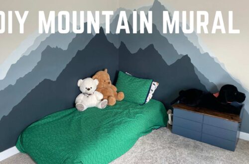 How to paint a DIY Mountain Mural