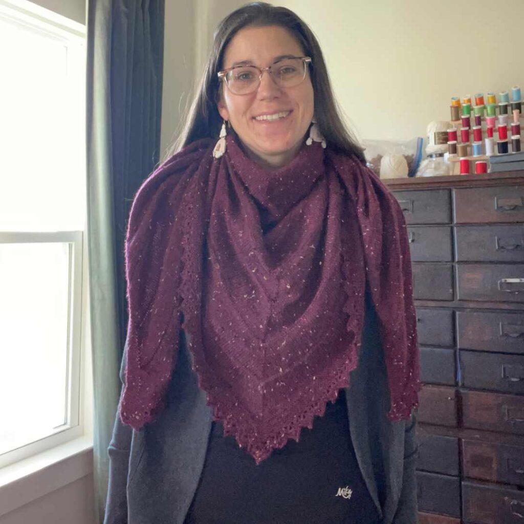 Knit the First Tracks Shawl Knitting Pattern from Knitting in the Park