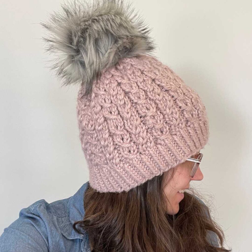 The Mock Three Hat with Mock Cables from Knitting in the Park
