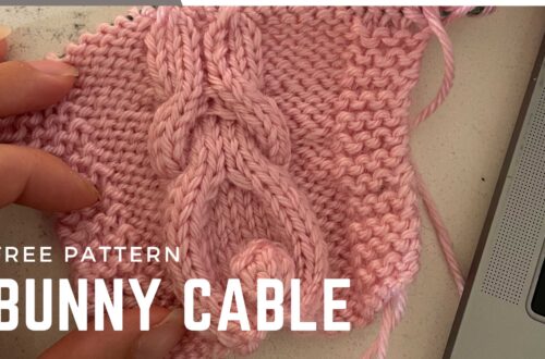 Bunny Cable Knitting Pattern free from Knitting in the park
