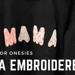 Mama embroidered sweatshirt - a fun DIY for those adorable baby onesies