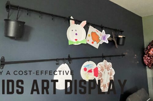 DIY a creative and cost-effective Kids Art Display wall in your home
