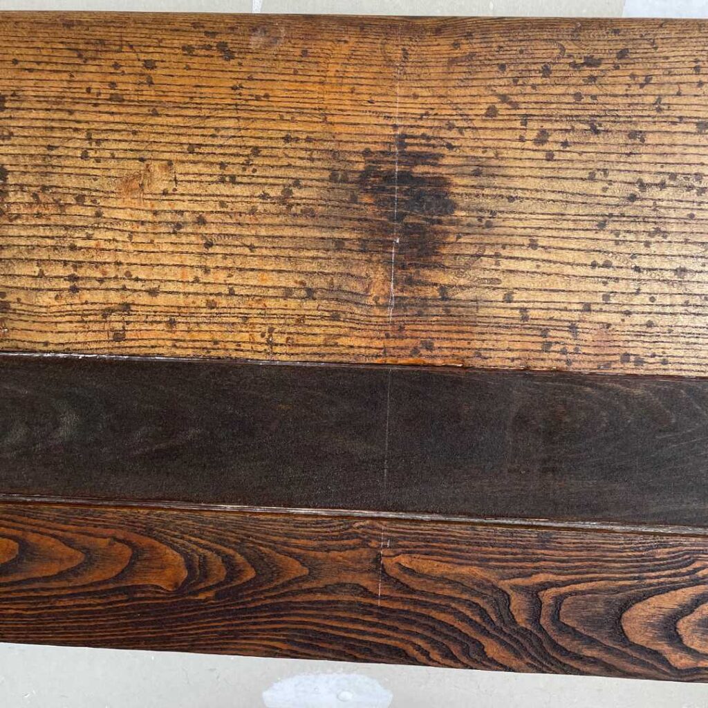 Next time I'll use a wood conditioner before applying stain. I learned so much in this experience like how to remove chalk paint, properly sand, and apply stain.