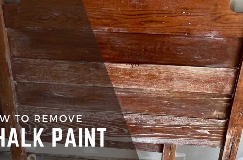 Learn how to remove chalk paint in this simple diy post from Knitting in the Park