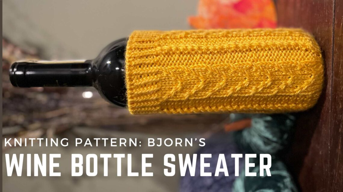 Bjorn's Wine Bottle Sweater: A cabled pattern with simply sweet details