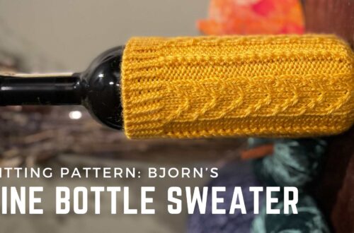 Bjorn's Wine Bottle Sweater: A cabled pattern with simply sweet details