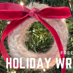 Knit this holiday wreath ornament in no time and add sophistication to any occasion.