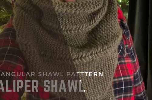 Get the all new sideways construction triangular shawl: Caliper Shawl Knitting Pattern from Knitting in the Park