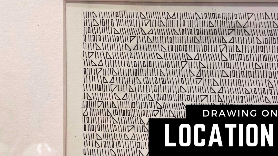 Drawing on Location for Inspiration - a post about two dimensional art projects from Knitting in the Park.