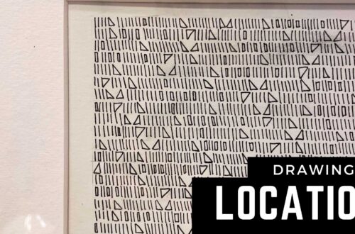 Drawing on Location for Inspiration - a post about two dimensional art projects from Knitting in the Park.